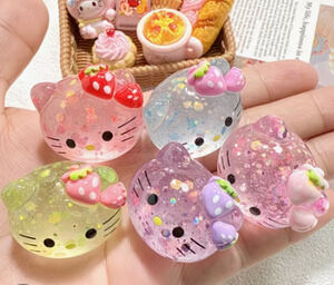 Sanrio 3D luminous Hello Kitty car decorations – 5pc set